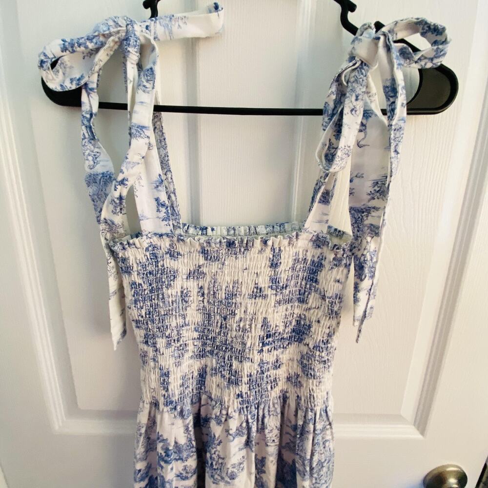 Blue and White Midi Dress - Picture 2 of 6